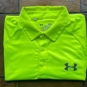 Under Armour golf shirt.